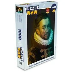 MuchoWow Puzzle Wilhelm von Oranien - Adriaen Thomasz - Farben, 1000 Puzzleteile, Foto-Puzzle, Bilderrätsel, Puzzlespiele, Klassisch 48 cm x 68 cm x 2 cm