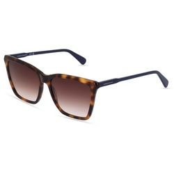 Longchamp LO719S Damen-Sonnenbrille Vollrand Butterfly Kunststoff-Gestell, Havanna