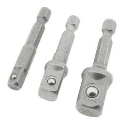 Bit Adapter auf 1/4" 3/8" 1/2" Zoll Nüsse Set 3-tlg.