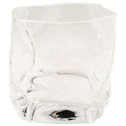 Winkee Whiskyglas Storm Formglas Sturm, Glas, unrund, wellig, ca. Ø 8 x 8,3 cm, für ca. 300 ml