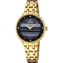 Festina Quarz Damen Mademoiselle F20601/D - schwarz,gold - 30.5mm