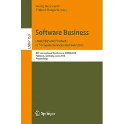 Software Business. From Physical Products To Software Services And Solutions, Kartoniert (TB)