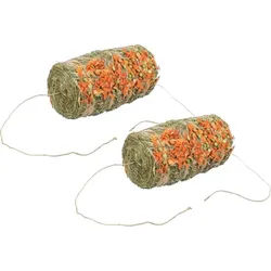 2x250 g TRIXIE Heuballen mit Erbsen und Karotten für Kaninchen und Nagetiere