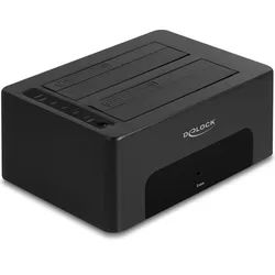 Delock USB Dual Dockingstation für 2 x SATA HDD / SSD mit Klon- und Löschfunktion, SSD + Festplatte Zubehör