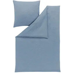 Estella Bettwäsche , Taubenblau , Textil , meliert , 135x200 cm , Textiles Vertrauen - Oeko-Tex® , bügelfrei, pflegeleicht, hautfreundlich, schadstoffgeprüft , Heimtextilien, Bettwäsche & Leintücher, Bettwäsche