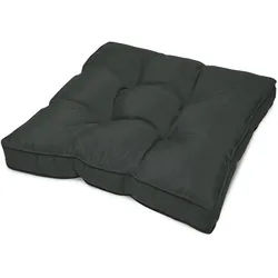 Beautissu Loungekissen Flair Outdoor Sitz 70/70/10cm Graphitgrau , Graphitfarben , Textil , 70x10x70 cm , Outdoor-Kissen, Outdoor-Sitzkissen
