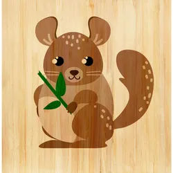 Babywanddeko , Grau , Holz , Birke , 60x60x3 cm , Babymöbel & Kindermöbel, Babyzimmer, Kinderzimmer Deko