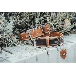 HUNTER Halsband Tara XL (75), dunkelbraun/cognac