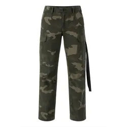 Cargohose BRANDIT "Brandit Damen Ladies M-65 Cargo Pants", Damen, Gr. 29, Normalgrößen, grün (schwarzcamo), 100% Baumwolle, unifarben, loose fit, Hosen Cargohose