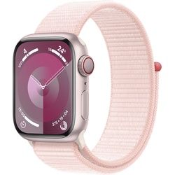 Apple Smartwatch »Watch Series 9 GPS + Cellular 41mm Aluminium«, (Watch OS 10 Sport Loop) Apple rosa