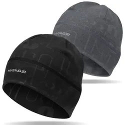 LuxusKollektion Fleecemütze Laufmütze Herren Damen Sport Fahrrad Einheitsgröße 01Schwarz+01grau