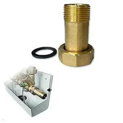 Messing-Übergangsverschraubung 1 1/2'' (Überwurf) x 1 1/4'' AG inkl. Dichtring