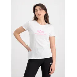 Alpha Industries T-Shirt »ALPHA INDUSTRIES Women - T-Shirts New Basic T Wmn Neon Print« Alpha Industries white/neon pink S