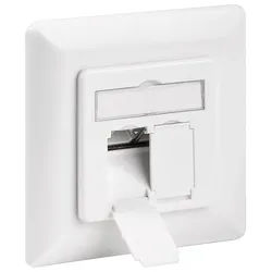 Goobay CAT-6-Unterputzdose (UP) - 2x RJ45-Anschlüsse, geschirmt, Klemmleiste für werkzeugfreie LSA-Montage