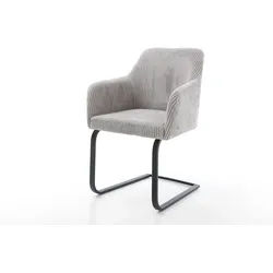 Freischwinger Greg-Flex Cord Silbergrau Freischwinger flach Schwarz Taschenfederkern