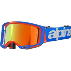 Alpinestars Vision 8 Wordmark Mirror Motocross Brille, weiss-blau für Männer
