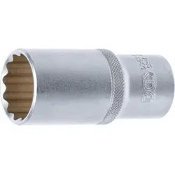 BGS Steckschlüssel-Einsatz Zwölfkant, tief 9363, Antrieb Innenvierkant 12,5 mm (1/2"), SW 27 mm