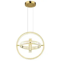 GLOBO LIGHTING Hängeleuchte NEIL, LED fest integriert, LED Kristall Hängeleuchte für Esszimmer gold goldfarben