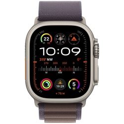 Apple Watch Ultra 2 (GPS + Cellular) 49mm Titaniumgehäuse, Alpine Loop indigo, klein