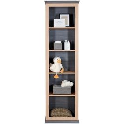 My Baby Lou Babyregal , Eichefarben, Dunkelgrau , Holzwerkstoff , 4 Fächer , 60x209.2x43 cm , stehend , Baby & Kindermöbel, Babyzimmer, Babyzimmer-serien