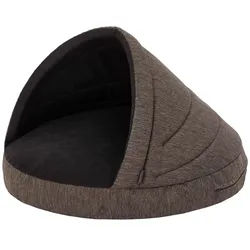 Bjird Hundehütte Hundehöhle für kleine Hunde und Katzen, kratzfeste Hundehöhle und Hundebett in einem, made in EU braun 65 x 50 cm