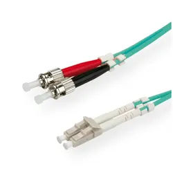 ROLINE LWL-Kabel 50/125μm OM3, LC/ST Glasfaserkabel, (500.0 cm) blau