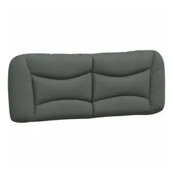 vidaXL Kopfteil, Bett Kopfteil-Kissen Dunkelgrau 140 cm Stoff
