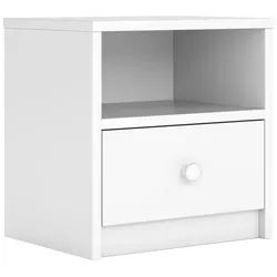 Raumhirsch Furniture Kinder-Nachttisch Babydreams Weiß 39/40/30 , Holzwerkstoff , Rechteckig , 39x40x30 cm , Babymöbel & Kindermöbel, Babyzimmer, Babyregale & Kinderregale