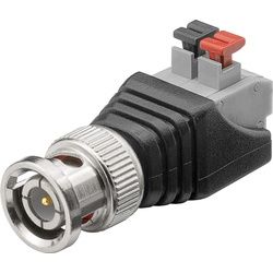 Goobay Terminal Block 2-pin > BNC-Stecker - Push-down-Klemmbefestigung