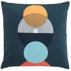 Douceur d ́intérieur Zierkissen Cuzco 45/45 cm , Multicolor , Textil , Abstrakt , Quadratisch , 45x45 cm , Heimtextilien, Wohntextilien, Kissen, Zierkissen