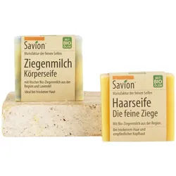 Savion Ziegenmilch Seifen K√∂rper- und Haarseife 2er Set Seife 165 g Unisex