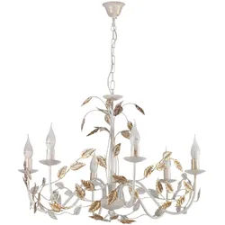 Kronleuchter , Perlmutt , Metall , Blatt , 70x110x70 cm , Eec , ohne Chemie , Lampen & Leuchten, Leuchtenserien