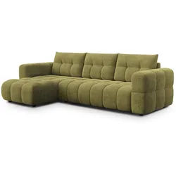 ECKSOFA CLOUDI 4-Sitzer links, olivgrün