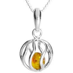 OSTSEE-SCHMUCK Kette mit Anhänger Ostsee-Schmuck Kette mit Anhänger Sinja Kette mit Anhänger Sinja (2-tlg) silberfarben 42 cm