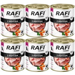 DOLINA NOTECI Nassfutter für Hunde Rafi Classic mit Pute 6x800g