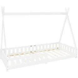 Ml-Design Kinderbett Tipi 90x200 cm Weiß , Holz , 90x200 cm , Babymöbel & Kindermöbel, Kinderzimmer & Jugendzimmer, Kinderbetten, Spielbetten