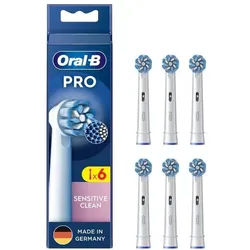 Oral-B Aufsteckbürsten 6 Stück PRO Sensitive Clean weiß 1 St