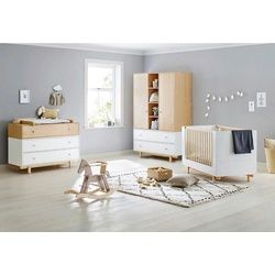 Pinolino Babyzimmer , Weiß, Ahornfarben , Holzwerkstoff , 6 Fächer , 3 Schubladen , in verschiedenen Größen erhältlich,zum Juniorbett umbaubar, höhenverstellbar, Sprossen mit Normabstand, Aufbauanleitung im Karton, Lattenrost inklusive, Schlupfsprossen , Babymöbel & Kindermöbel, Babyzimmer, Babyzimmer-Serien
