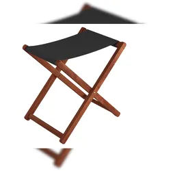 Erst-Holz Klappbarer Holz-Campinghocker XL in normaler Sitzhöhe in vielen Farben V-10-226schwarz