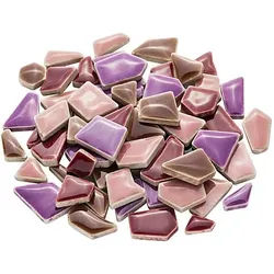 Flip Keramik-Mosaik mini, lila-mix, 10–20 mm, 200 g