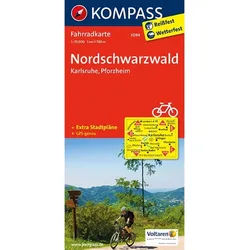 Kompass Fahrradkarte 3094 Nordschwarzwald - Karlsruhe - Pforzheim 1:70.000, Karte (im Sinne von Landkarte)