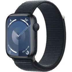 Apple Smartwatch »Watch Series 9 GPS Aluminium 45mm One-Size«, (Watch OS 10 Sport Loop) Apple Mitternacht