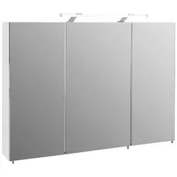 Spiegelschrank Dorina mit LED 3-türig ca. 100x76 cm Weiß
