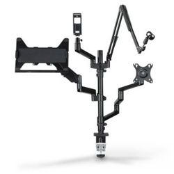 Hama Monitorhalterung für Streaming Setup, 4 Arme, höhenverstellbar, schwenkbar