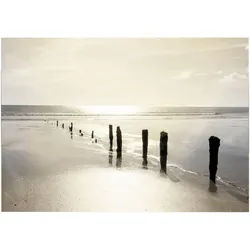 Leinwandbild ART FOR THE HOME "Outdoor Sonne Meer 50x70cm", braun (farbe bild(er): braun), B:70cm H:70cm T:2,3cm Ø:2,3cm, Bilder, Leinwandbild, Leinwand für draußen - Sonnenuntergang - 50x70cm