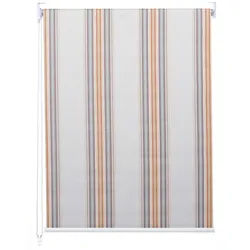 Seitenzugrollo MCW-D52-60x230, MCW, abdunkelnd, verschraubt, Wand- oder Deckenmontage, Bohrmontage, Kettenzug inkl. Kindersicherung, stufenlos, blickdicht, Thermobarriere braun|bunt|grau