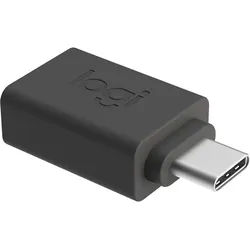 Logitech USB-C zu (USB Typ-C, 0.92 cm), Data + Video Adapter, Schwarz