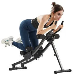 VEVOR Bauchmuskeltrainingsgerät Bauchtrainer AB-Maschine für Fitnessstudio, Bauchtrainer 200 kg Gewichtskapazität, Bauchmuskeltrainer für Krafttraining, klappbares verstellbares Fitnessgerät