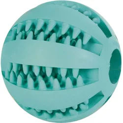 TRIXIE Denta Fun Ball, Minzgeschmack, Naturgummi, Ø 7 cm