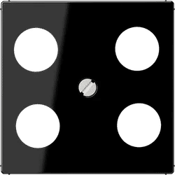 Jung A561-4SAT1SW Abdeckung für 4-Loch SAT-TV-Steckdose (Hirschmann) 4-fach, Thermoplast, Serie A, schwarz
